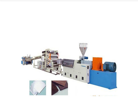 Ξύλινη πλαστική μηχανή εξωθητών γραφείου δίδυμη, γραμμή παραγωγής πινάκων επίπλων WPC