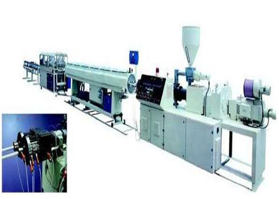 Καλή τιμή. 20 - δίδυμος σωλήνας PVC 63mm που κάνει τη μηχανή/το διπλό έλεγχο PLC εξωθητών σωλήνων σε απευθείας σύνδεση