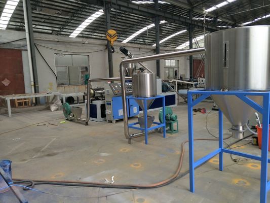 Ανακυκλωμένη πλαστική γραμμή παραγωγής κόκκων νιφάδων με το διπλό στάδιο, πλαστική κοκκοποιώντας μηχανή εξώθησης